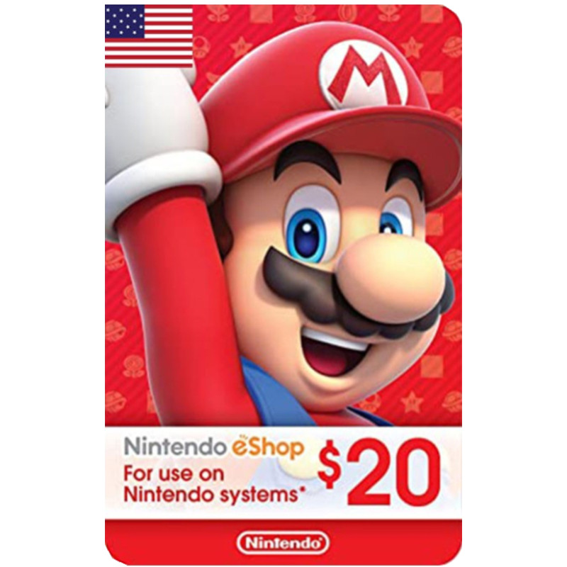 服20美元 点卡点数20$充值卡美区eshop nintendo美金礼品卡 gift card