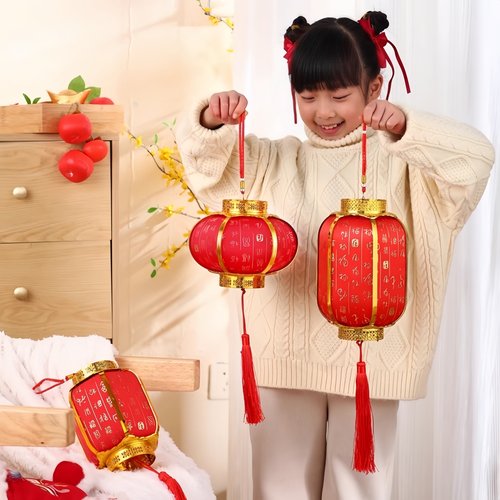 新年儿童发光手提灯笼汉服道具