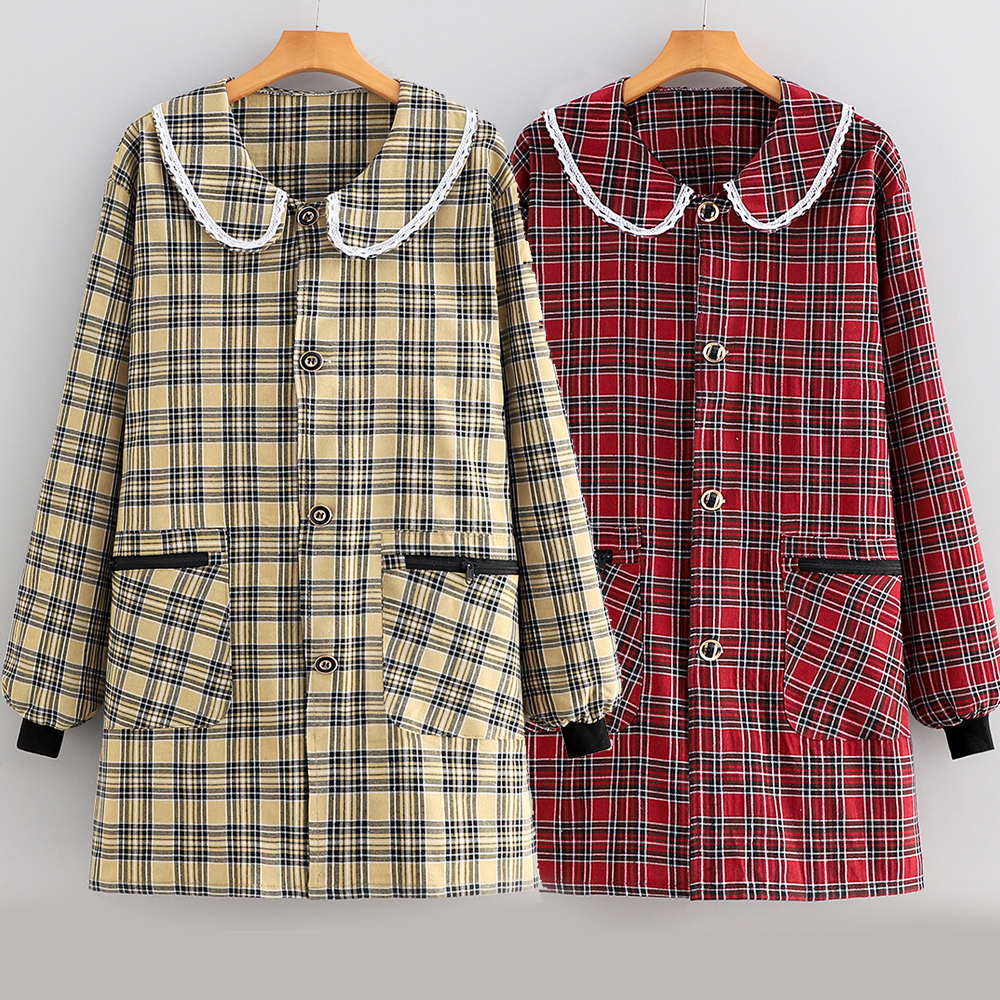 纯棉时尚洋气透气扣子围裙