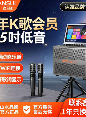 山水C57点歌机新款功放一体机K歌音响家庭ktv户外广场舞音箱便携