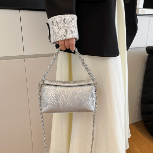 高级感小众链条小方包2025新款 手提单肩包百搭超火斜挎女小包 时尚