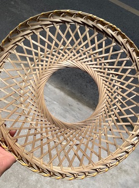 竹编空心斗笠帽古风黑红色影视拍摄道具帽子成人走秀舞蹈表演竹帽