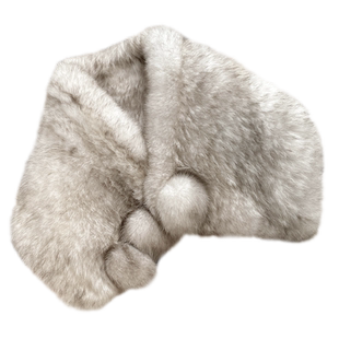 兔毛双面编织加宽大围脖小披肩球球皮草围巾脖套冬季保暖新款女士