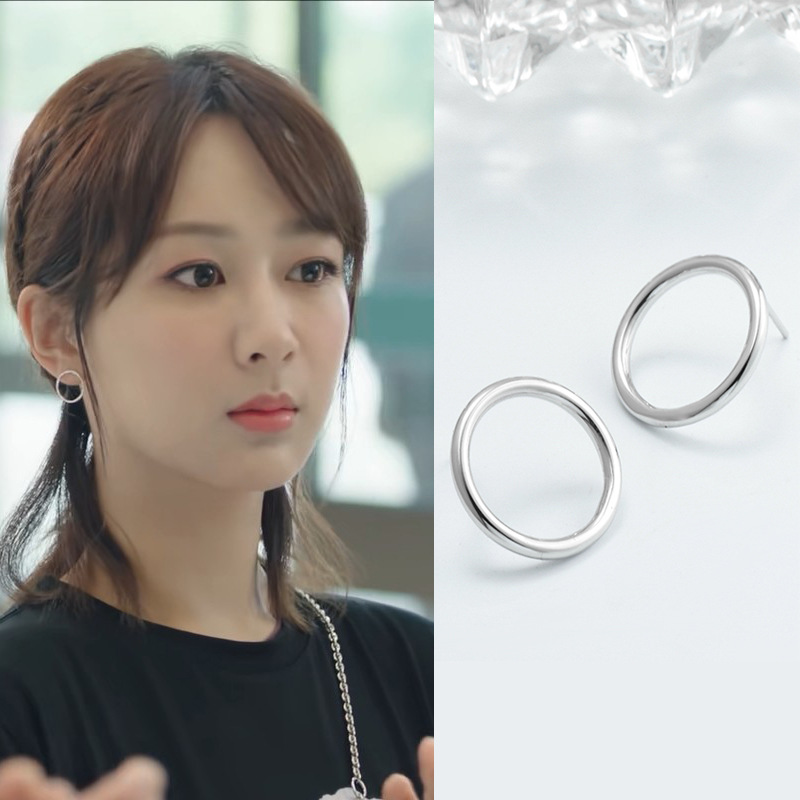 925纯银针   简约款  耳环女，2022新款潮个