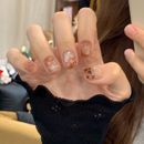 秋冬豹纹星星豆豆甲美甲穿戴甲短款 猫眼甲片手工指甲贴片 2025新款