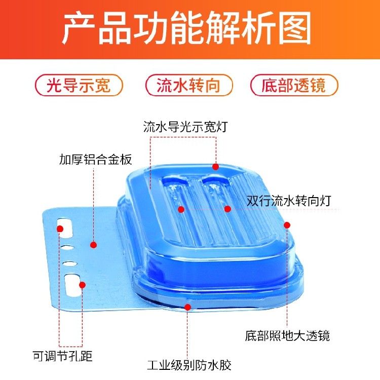 대형 트럭 LED 측면 조명은 지상 타이어 조명 자동차 측면 조명 24V 허리 빛 강한 빛 방수 슈퍼 밝은 트레일러 폭 빛을 조명