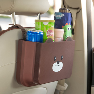 车载座椅多功能卡通置物盒汽车后背挂式折叠雨伞收纳袋车用垃圾桶