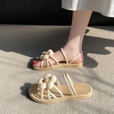 凉拖鞋女夏季外穿软底两穿一字拖