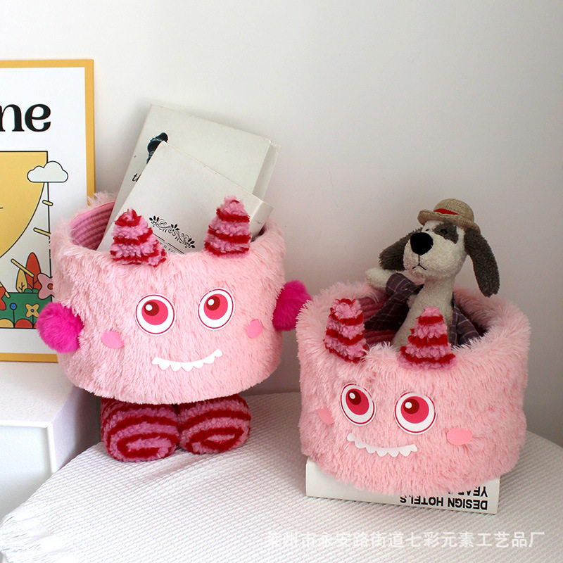 冰淇淋小怪兽多巴胺棉绳卡通客厅桌面摆件家用儿童零食杂物收纳筐,模玩/动漫/周边/娃圈三坑/桌游,棉花娃娃场景道具娃屋,淘宝优惠券,粉丝福利购,淘宝优惠卷