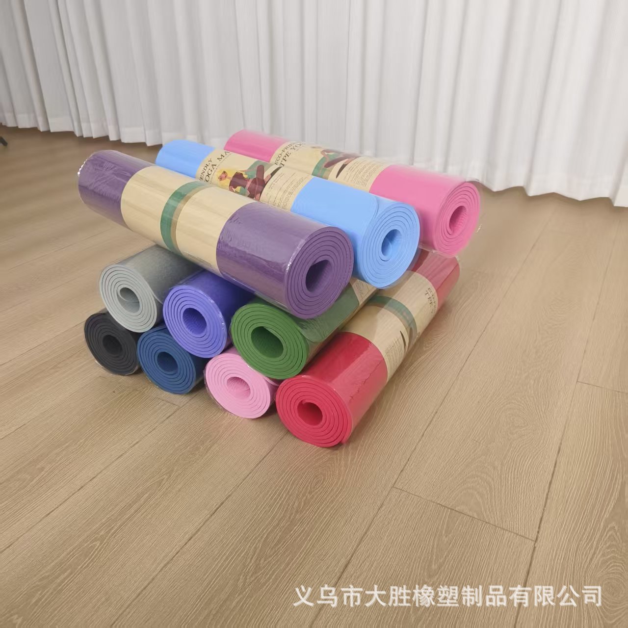 瑜伽垫送梱绳单色tpe6味