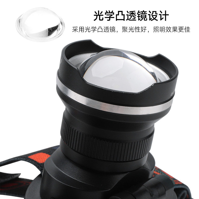 LED头灯头戴式手电筒鱼