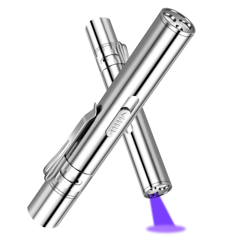 充电验钞笔紫光灯 紫外线真假钱防伪检测专用 强光多功能小手电筒