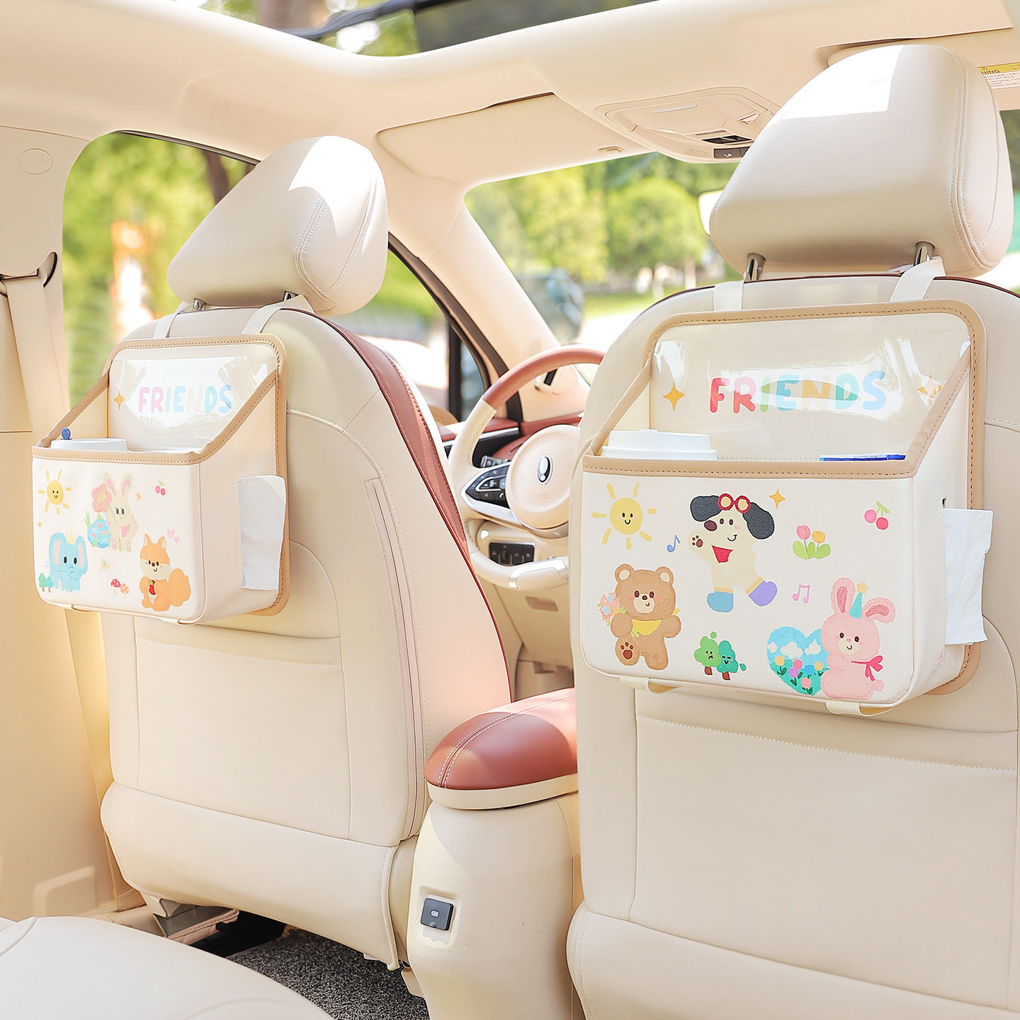 卡通汽车座椅背收纳袋创意车载纸巾盒置物袋多功能皮革车用垃圾桶,汽车用品/电子/清洗/改装,车载收纳箱/袋/盒,淘宝优惠券,粉丝福利购,淘宝优惠卷