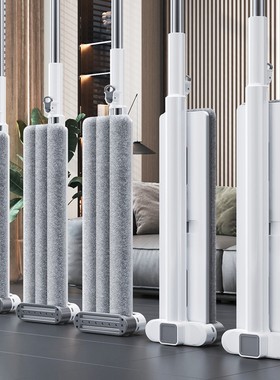 45㎝免手洗大号平板拖把家用吸水拖地带桶懒人一拖净墩布高效除尘