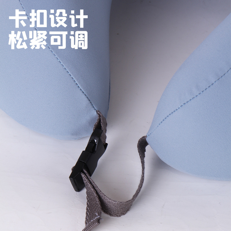 简约商务纯色记忆棉U型枕 康乐屋驼峰磨毛布旅行办公护颈枕