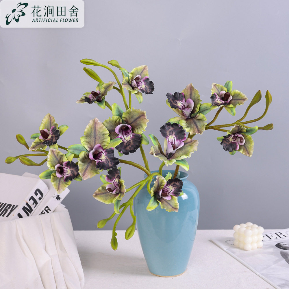 仿真花欧式油画卡特兰家