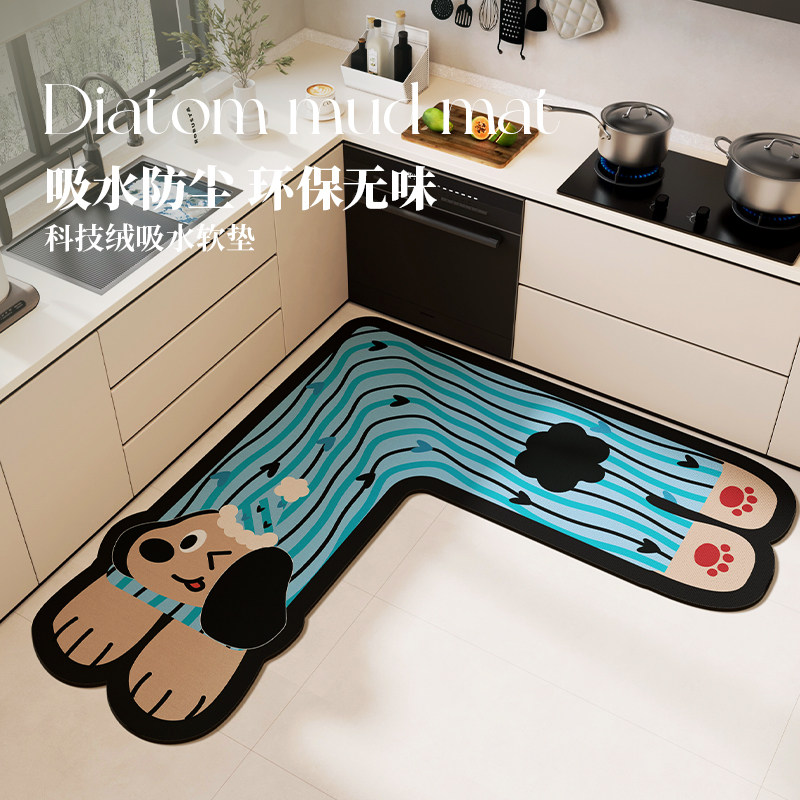 厨房地垫转角L形防滑防油