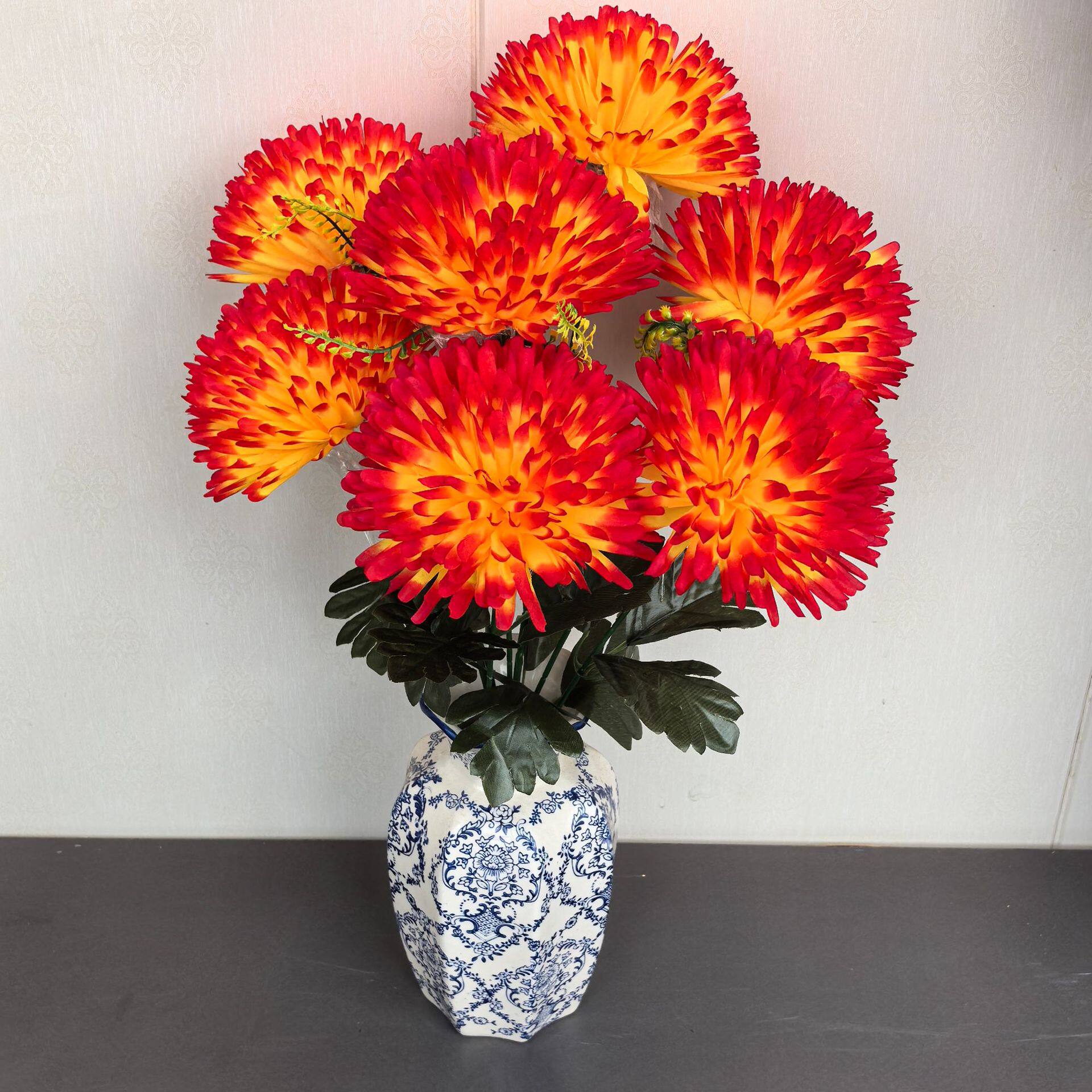 清明祭祀仿真花带草菊花