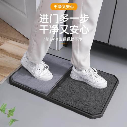 干湿分离消毒地垫鞋底自动清洁脚垫擦鞋神器家用脚踏垫子吸水门垫