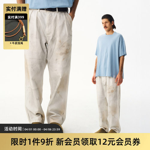 TIRES水洗做旧chino脏脏裤休闲