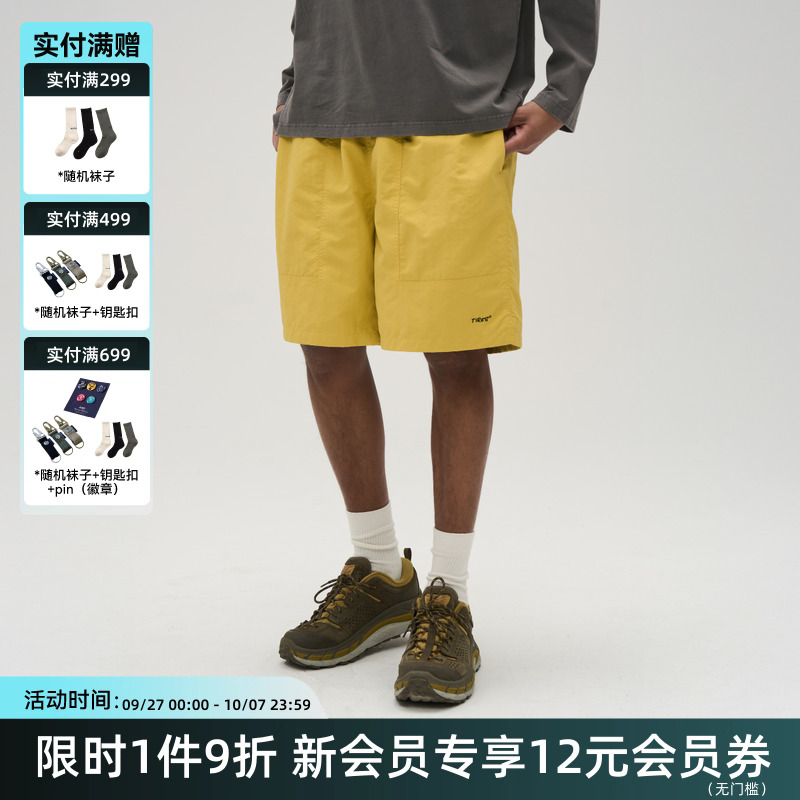 TIRES 25SS户外运动速干沙滩裤网眼内衬夏季日系休闲五分短裤男女