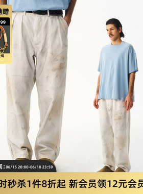 TIRES 26SS 日系水洗做旧Chino脏脏裤DUTY WORK PANTS白色休闲裤