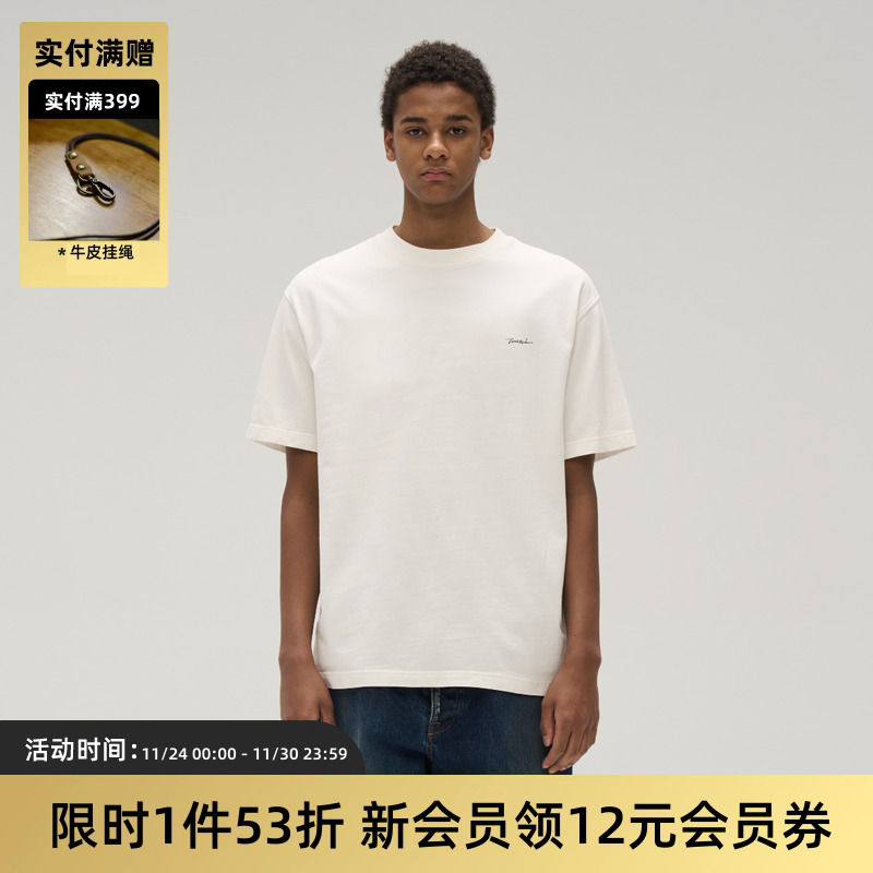 TIRES水洗蜡染复古logo短袖T恤