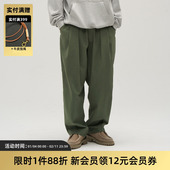 25SS 日系复古微锥chino休闲长裤 水洗宽松面包工装 TIRES 裤 男女