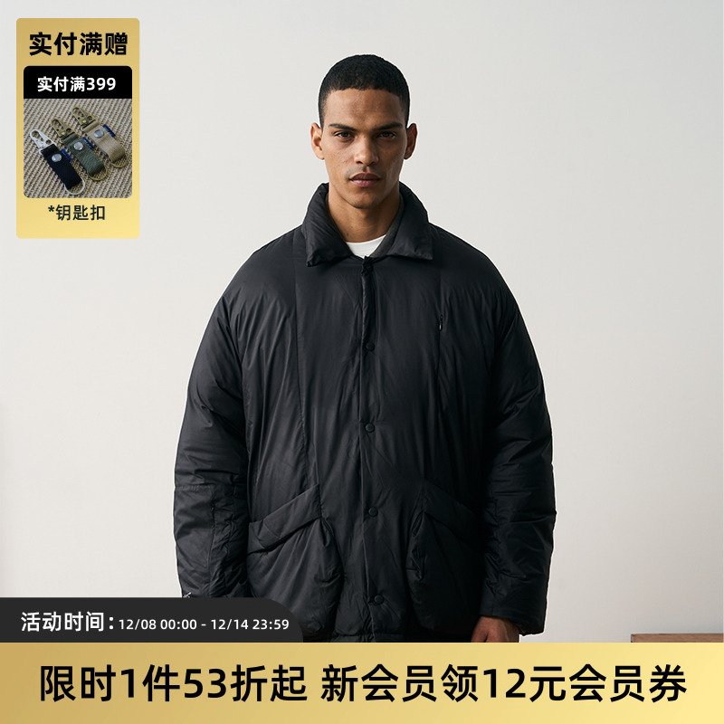 TIRES日系翻领秋冬面包羽绒服