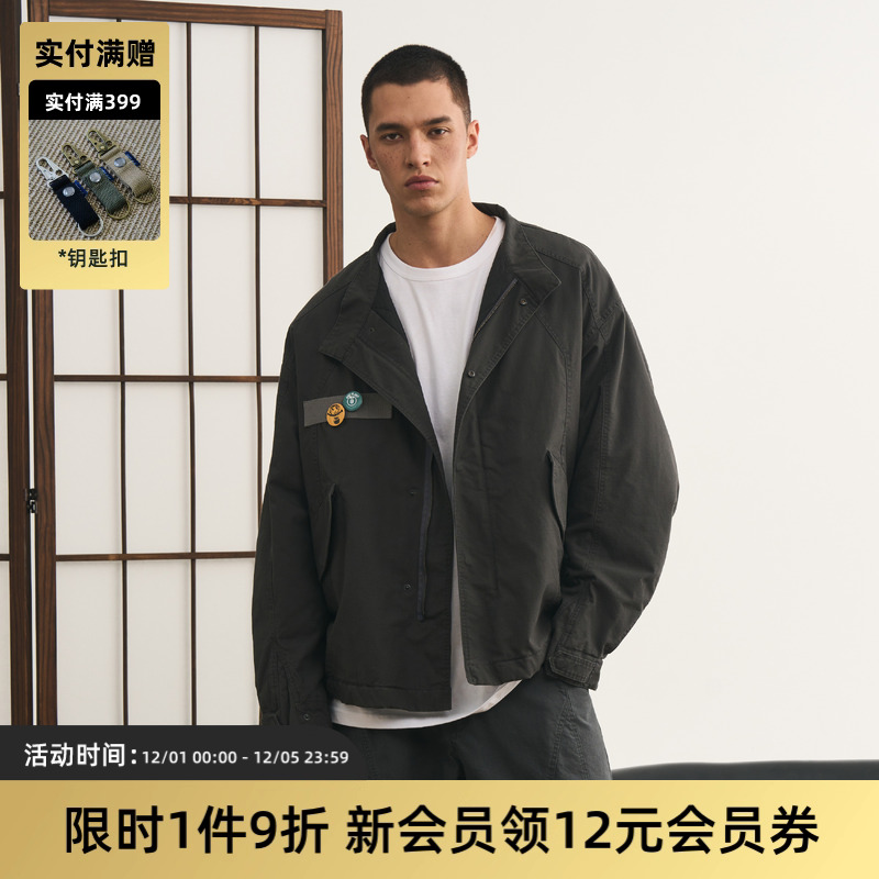 TIRES VAN日系复古M51短款棉服夹克工装廓形立领外套M65