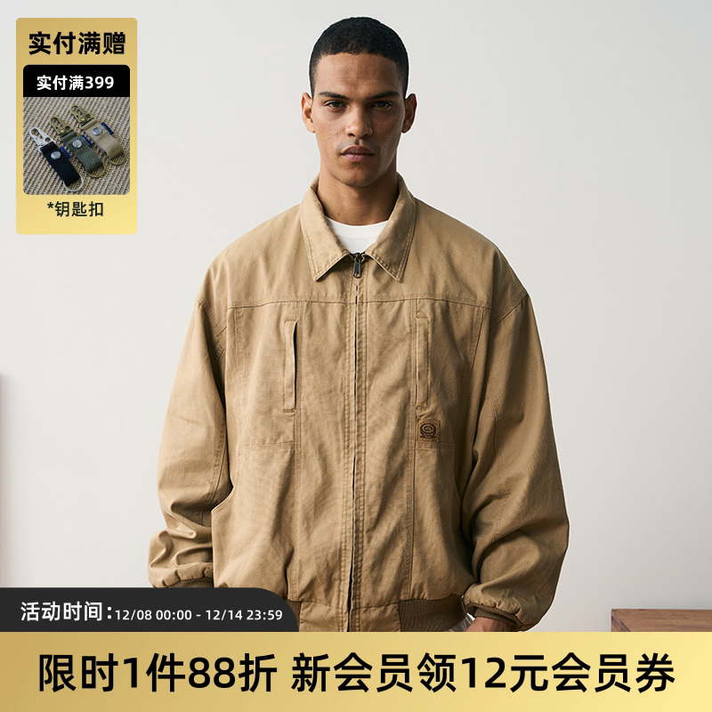 tires翻领秋冬圣达菲水洗夹克