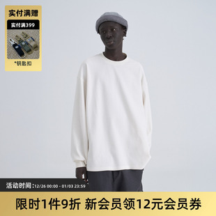 透气宽松圆领百搭棉休闲T恤男女 日系复古华夫格长袖 TIRES 25AW