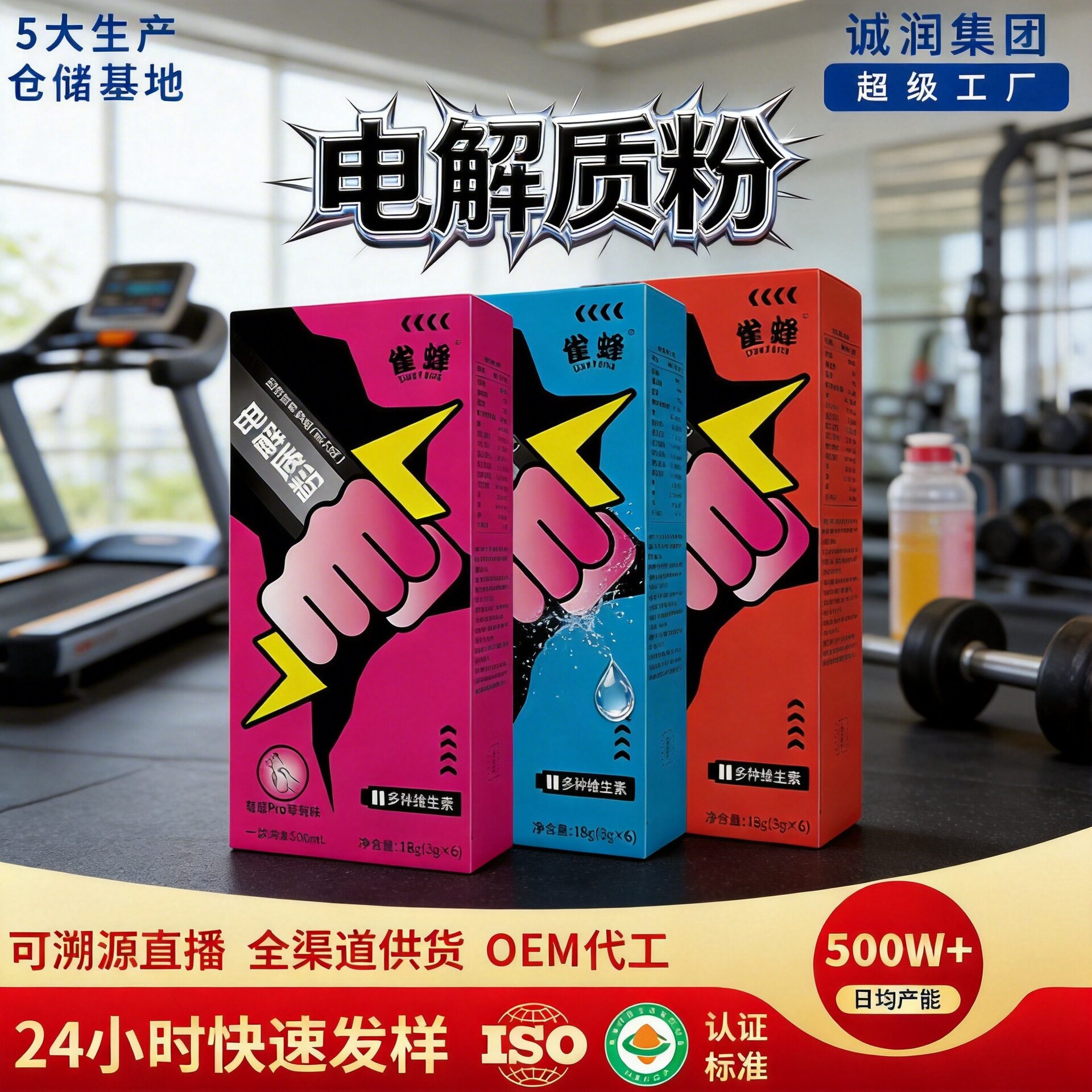 雀蜂电解质粉牛磺酸电解质冲剂0脂运动健身维生素能量补充剂