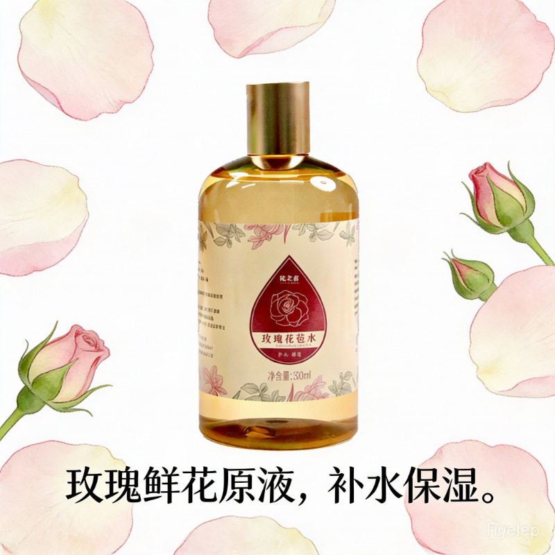 花之言平阴重瓣玫瑰鲜花液厂家补水保湿500ml天然玫瑰鲜花液
