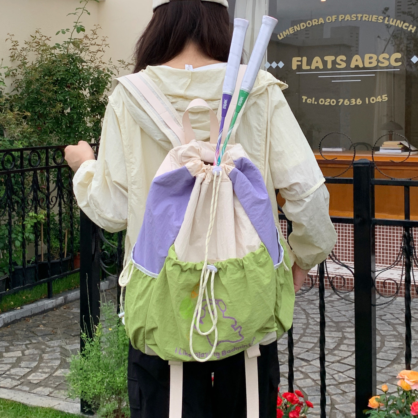 中点高颜值抽绳束口袋女户外运动旅行徒步双肩背包轻便羽毛球拍包,箱包皮具/热销女包/男包,双肩背包,淘宝优惠券,粉丝福利购,淘宝优惠卷