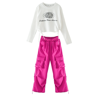 女童春秋时髦嘻哈爵士舞演出服潮