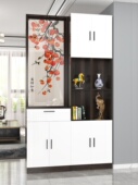 柿柿如意 简约现代屏风隔断柜新中式 双面装 饰柜鞋 柜玄关柜一体