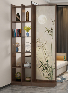 【2024新款】入户正对门屏风玄关客厅隔断遮挡进门沙发旁置物柜