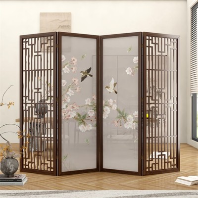 2025宋代美学新款屏风隔断客厅入户玄关遮挡办公室茶室折叠移动