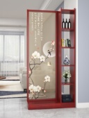 新型中国风屏风隔断入口门实木入口装 饰柜隔断家居简约现代小公寓