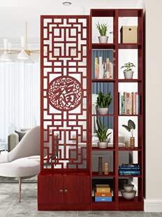 入口屏风客厅新型中国风实木隔断柜装饰储物架入口大厅柜简约现代