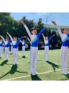 新款小学生广播体操服装 中学生运动会比赛服饰 儿童团健美练功服