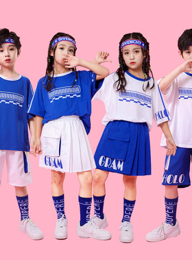 儿童啦啦操拉拉队演出服嘻哈爵士街舞国潮中小学生校运动会表演服