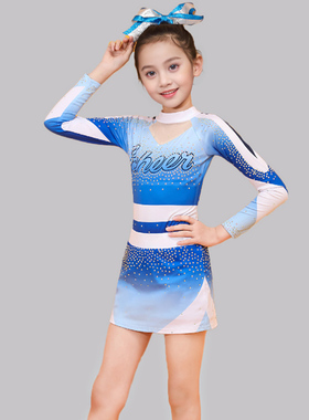 啦啦操比赛演出服装六一儿童拉拉队表演服中小学啦啦队训练服现货