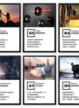 企业文化墙装饰画公司会议室挂画现代简约办公室励志壁画标语定制