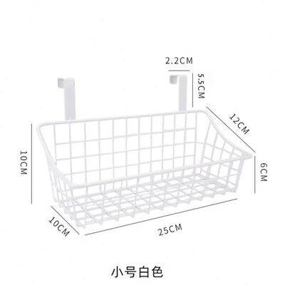 宿舍床头挂篮置物架铁艺收纳筐挂式收纳篮浴室厨房沥水篮中号
