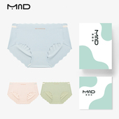 胖mm中腰蜜桃臀三角裤 莫妮朵一片式 头 薄款 大码 冰丝无痕内裤 女夏季