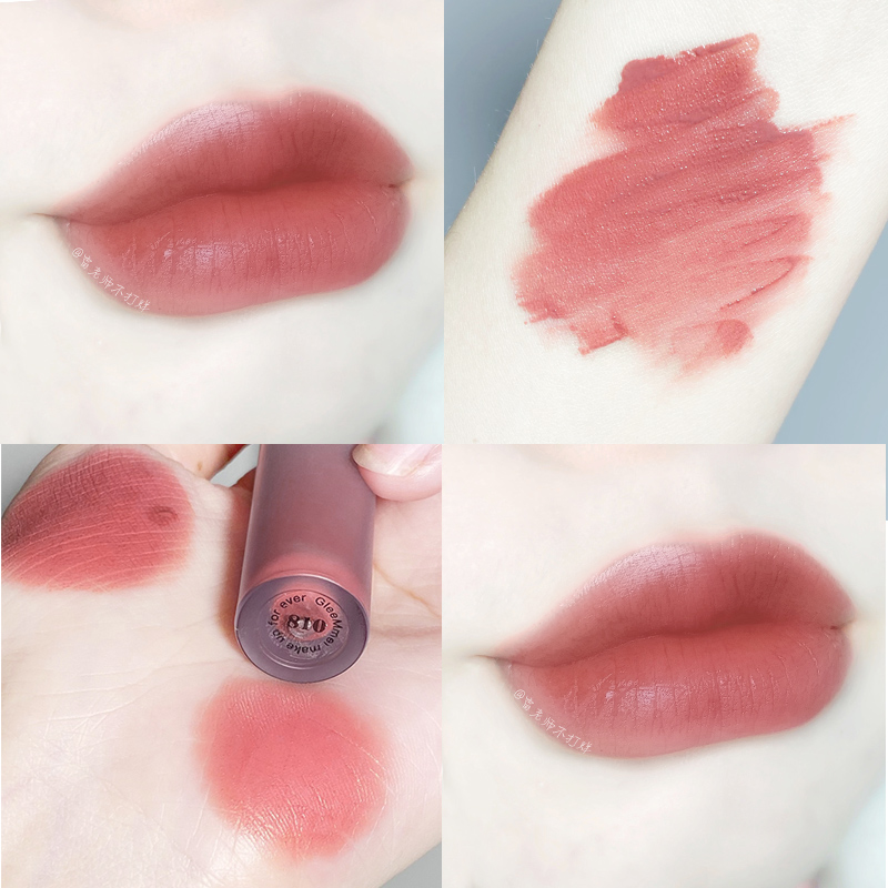 GleeMmei唇釉女学生款平价丝绒雾面哑光奶茶色小众品牌口红蜜桃色