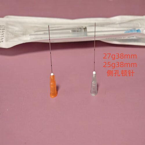 顿针 圆口  一次性带刻度顿针  钝口 钝针 25g38mm  27g38mm 侧孔