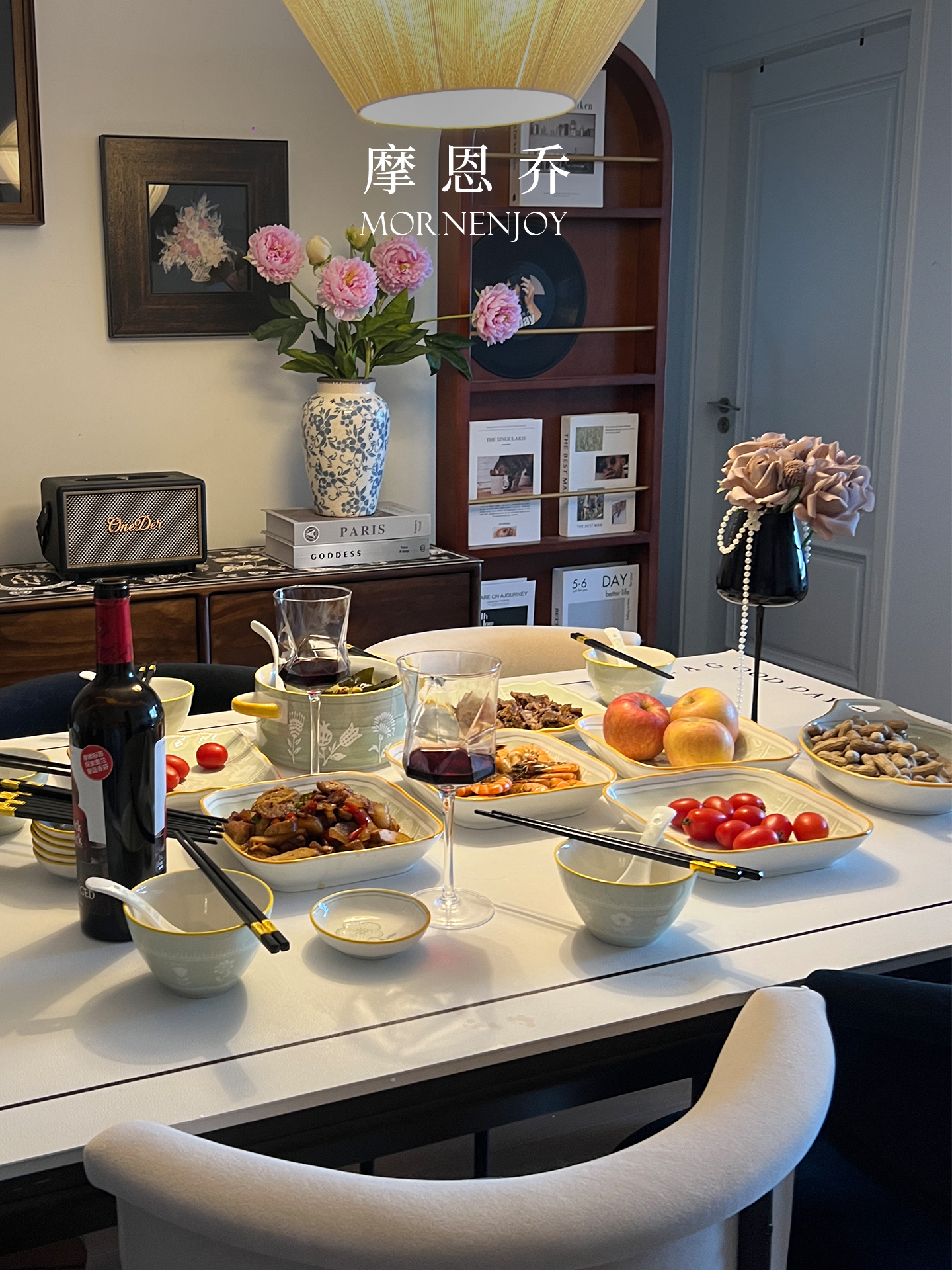 碗家庭2025新的釉下颜色餐具设置高价值的碗和盘子乔迁礼物陶瓷碗